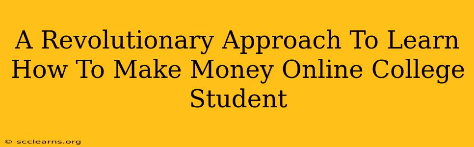 A Revolutionary Approach To Learn How To Make Money Online College Student