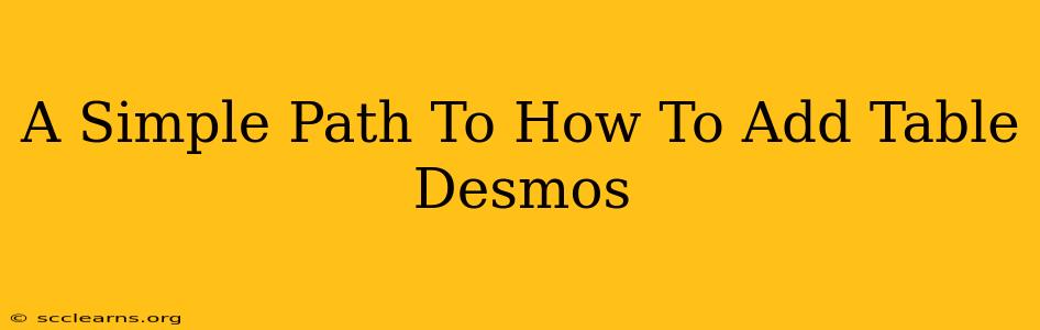 A Simple Path To How To Add Table Desmos