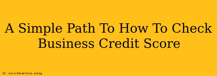 A Simple Path To How To Check Business Credit Score