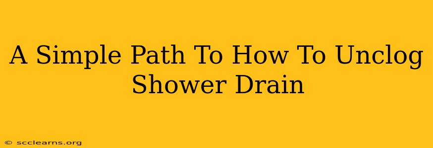 A Simple Path To How To Unclog Shower Drain