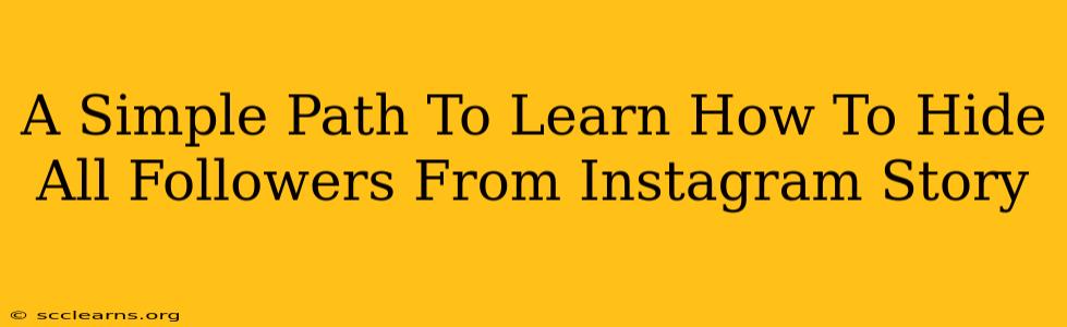 A Simple Path To Learn How To Hide All Followers From Instagram Story