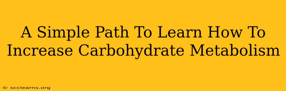 A Simple Path To Learn How To Increase Carbohydrate Metabolism