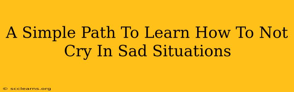 A Simple Path To Learn How To Not Cry In Sad Situations