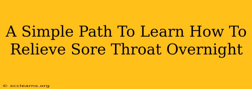 A Simple Path To Learn How To Relieve Sore Throat Overnight