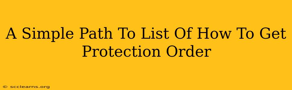 A Simple Path To List Of How To Get Protection Order