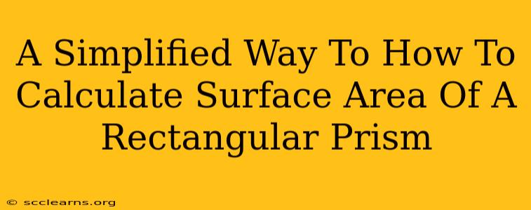 A Simplified Way To How To Calculate Surface Area Of A Rectangular Prism