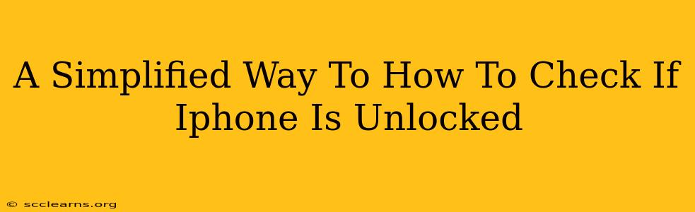 A Simplified Way To How To Check If Iphone Is Unlocked