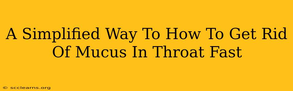 A Simplified Way To How To Get Rid Of Mucus In Throat Fast