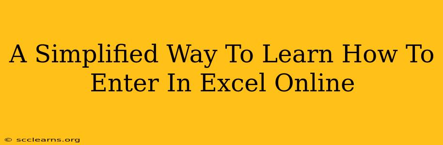 A Simplified Way To Learn How To Enter In Excel Online