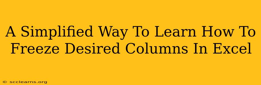 A Simplified Way To Learn How To Freeze Desired Columns In Excel