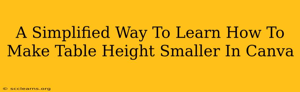 A Simplified Way To Learn How To Make Table Height Smaller In Canva