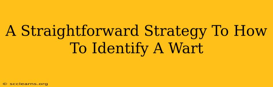 A Straightforward Strategy To How To Identify A Wart