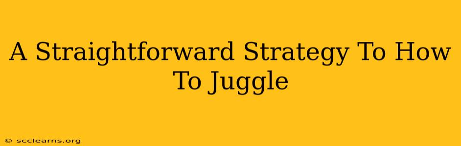 A Straightforward Strategy To How To Juggle