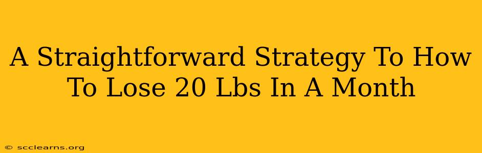 A Straightforward Strategy To How To Lose 20 Lbs In A Month