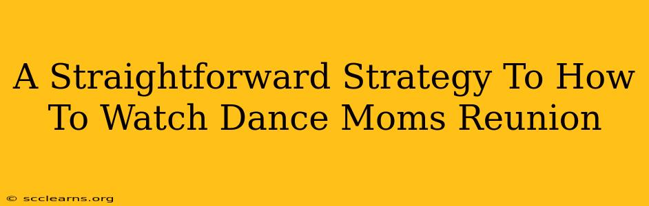 A Straightforward Strategy To How To Watch Dance Moms Reunion