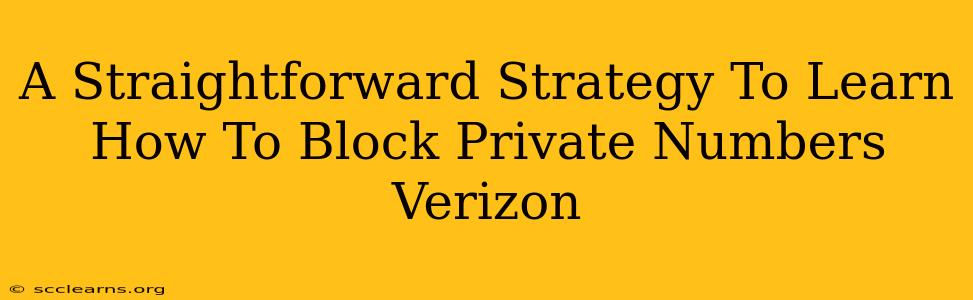 A Straightforward Strategy To Learn How To Block Private Numbers Verizon