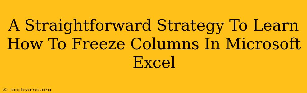 A Straightforward Strategy To Learn How To Freeze Columns In Microsoft Excel