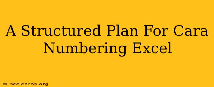 A Structured Plan For Cara Numbering Excel