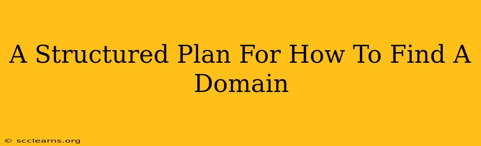 A Structured Plan For How To Find A Domain