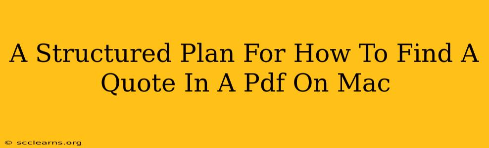 A Structured Plan For How To Find A Quote In A Pdf On Mac