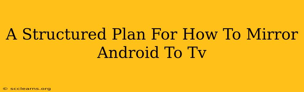 A Structured Plan For How To Mirror Android To Tv