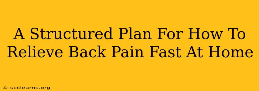 A Structured Plan For How To Relieve Back Pain Fast At Home