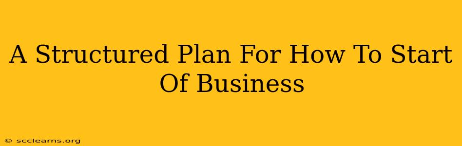 A Structured Plan For How To Start Of Business