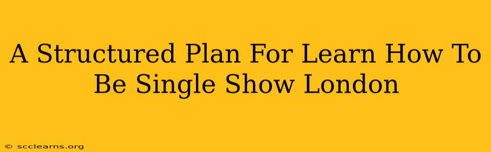 A Structured Plan For Learn How To Be Single Show London