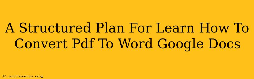 A Structured Plan For Learn How To Convert Pdf To Word Google Docs