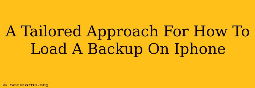 A Tailored Approach For How To Load A Backup On Iphone