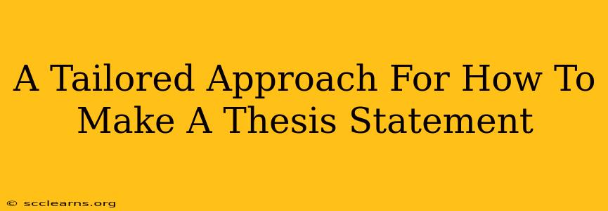 A Tailored Approach For How To Make A Thesis Statement