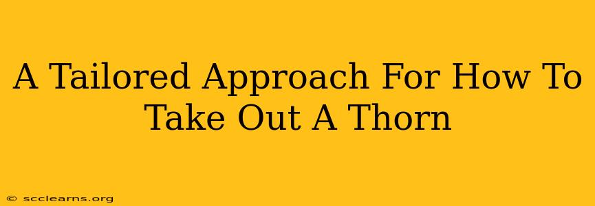 A Tailored Approach For How To Take Out A Thorn