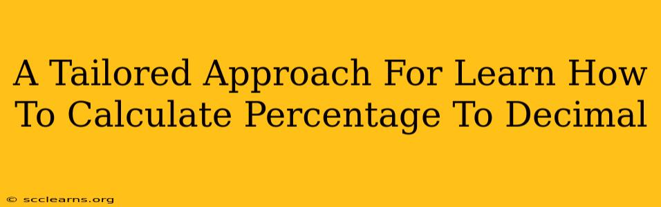 A Tailored Approach For Learn How To Calculate Percentage To Decimal