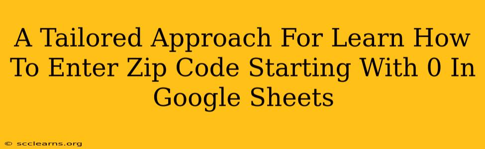 A Tailored Approach For Learn How To Enter Zip Code Starting With 0 In Google Sheets