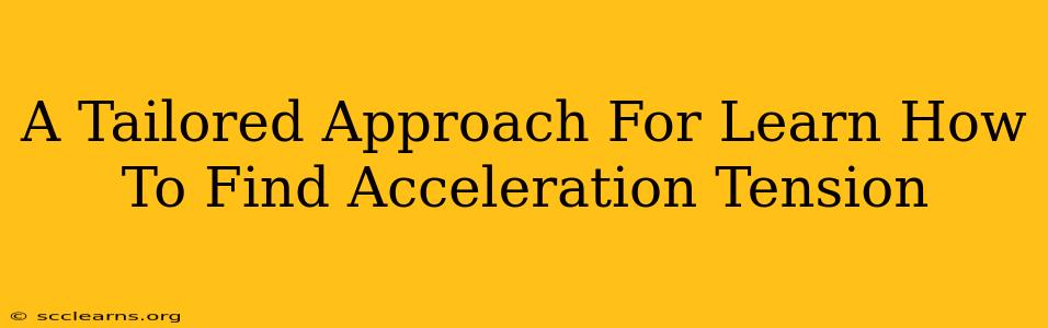 A Tailored Approach For Learn How To Find Acceleration Tension