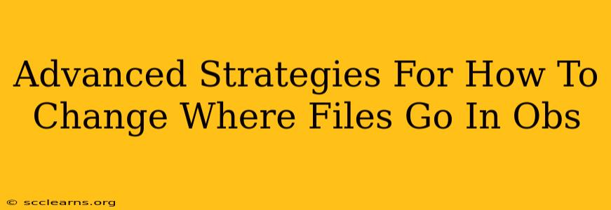 Advanced Strategies For How To Change Where Files Go In Obs