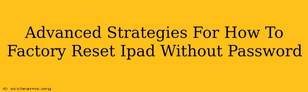 Advanced Strategies For How To Factory Reset Ipad Without Password