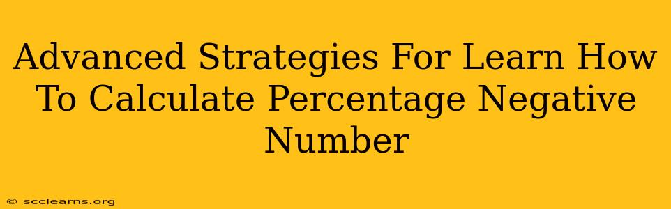 Advanced Strategies For Learn How To Calculate Percentage Negative Number