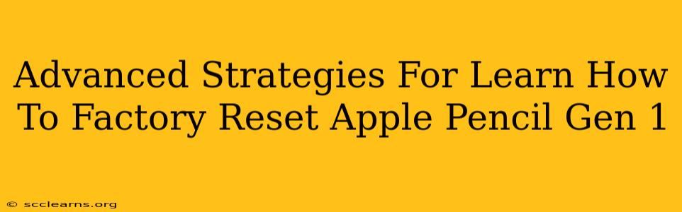 Advanced Strategies For Learn How To Factory Reset Apple Pencil Gen 1