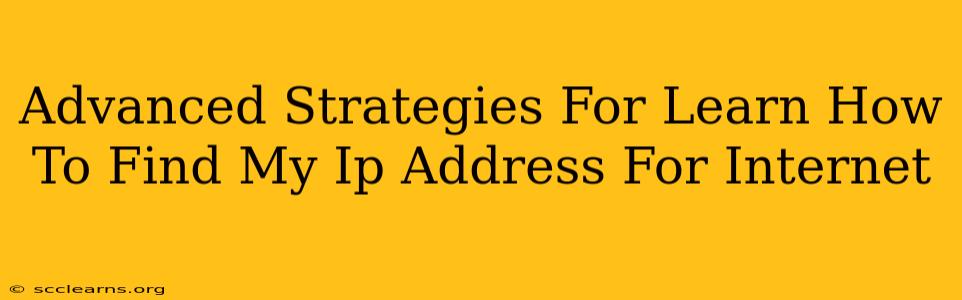 Advanced Strategies For Learn How To Find My Ip Address For Internet