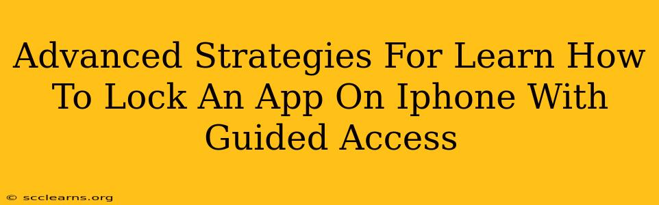 Advanced Strategies For Learn How To Lock An App On Iphone With Guided Access