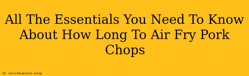 All The Essentials You Need To Know About How Long To Air Fry Pork Chops