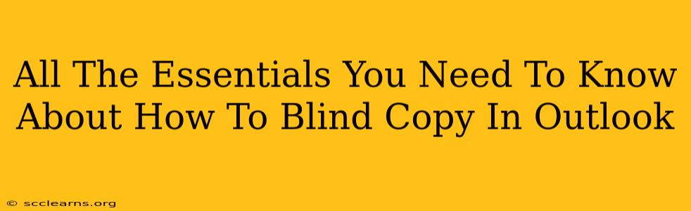 All The Essentials You Need To Know About How To Blind Copy In Outlook