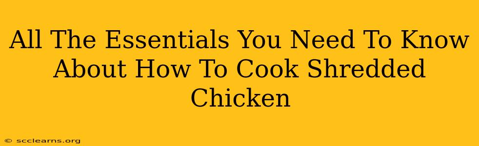 All The Essentials You Need To Know About How To Cook Shredded Chicken