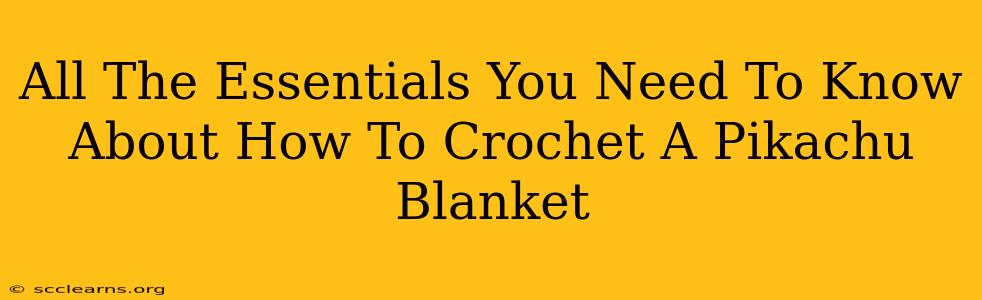 All The Essentials You Need To Know About How To Crochet A Pikachu Blanket