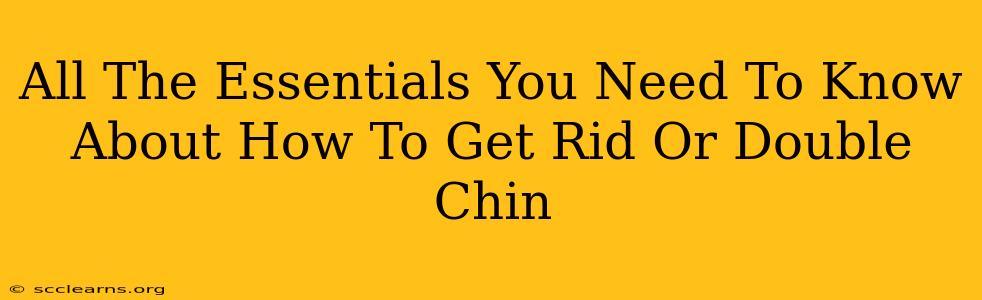 All The Essentials You Need To Know About How To Get Rid Or Double Chin