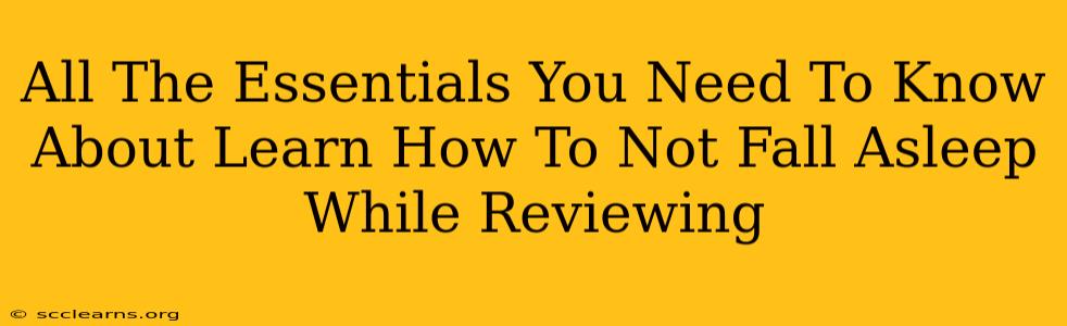 All The Essentials You Need To Know About Learn How To Not Fall Asleep While Reviewing