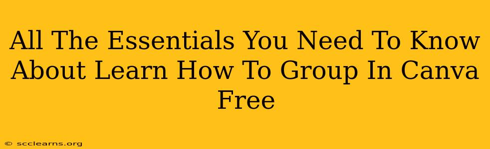 All The Essentials You Need To Know About Learn How To Group In Canva Free