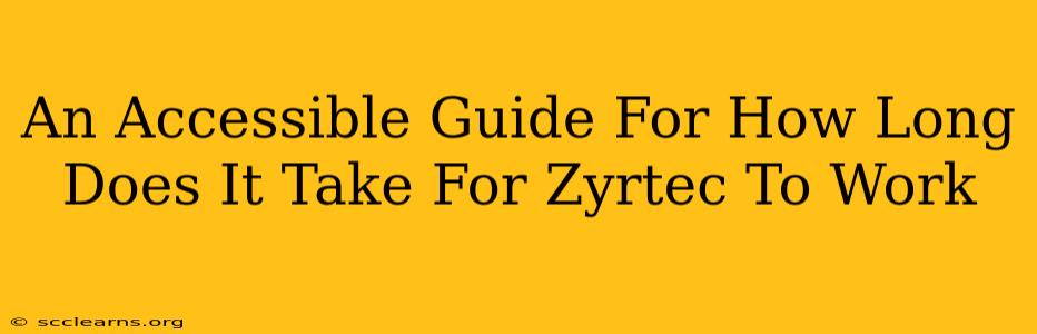 An Accessible Guide For How Long Does It Take For Zyrtec To Work