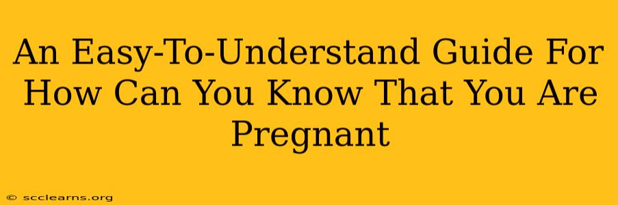 An Easy-To-Understand Guide For How Can You Know That You Are Pregnant